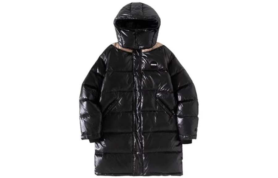 STARTER STARTER Down Jackets Unisex Black Hooded Moderate Puffer Jacket