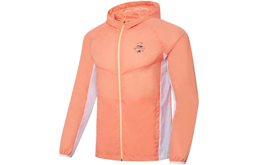 Li-Ning Li Ning Super Light Sun Protection Clothing Unisex Fluorescent Lip Orange