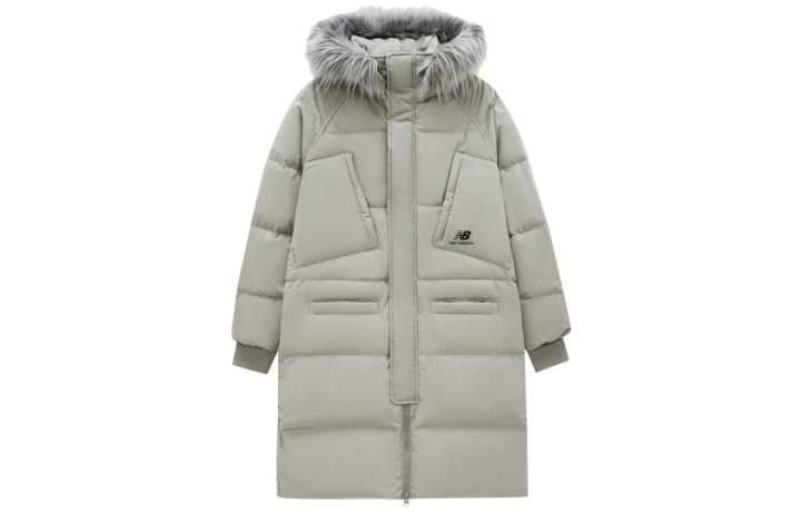 New Balance New Balance Down Jackets Men's Gray Hooded Thickened