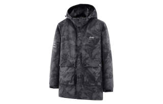 JEEP SPIRIT Winter Pocket Zippers Hooded Camouflage Casual Mid Length Thickened And Fleece Lined Long Sleeved Casual