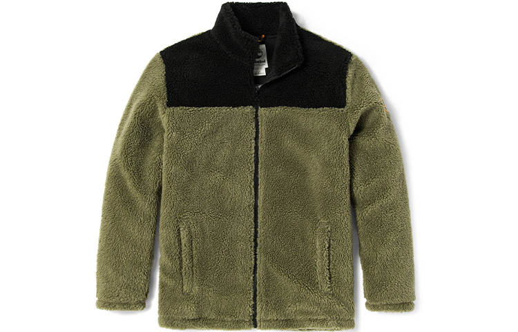 Timberland Velvet Jackets Men's Karl Green Stand Collar Thickened And Fleece Lined