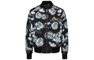 EVISU Baseball Jerseys Men's Black Baseball Collar Moderate Other