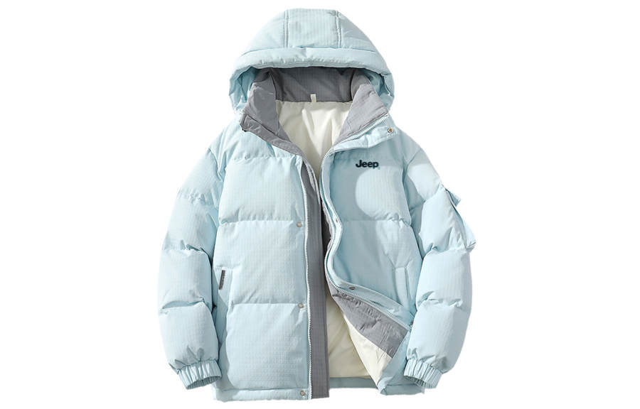 Jeep Jeep Down Jackets Unisex Hooded Moderate Mock Two Piece Down Jacket