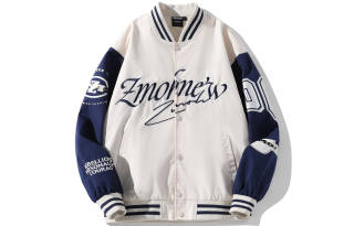 ZMOH Baseball Jerseys Unisex Baseball Collar Thickened