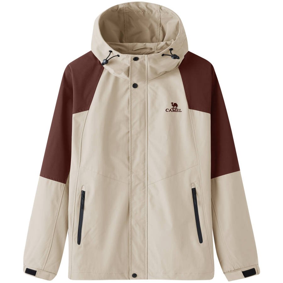CAMEL Urban Techwear Collection, Thermal Fleece Lined Liner Windproof Adjustable Hooded Slim Fit Puffer Jacket Men's