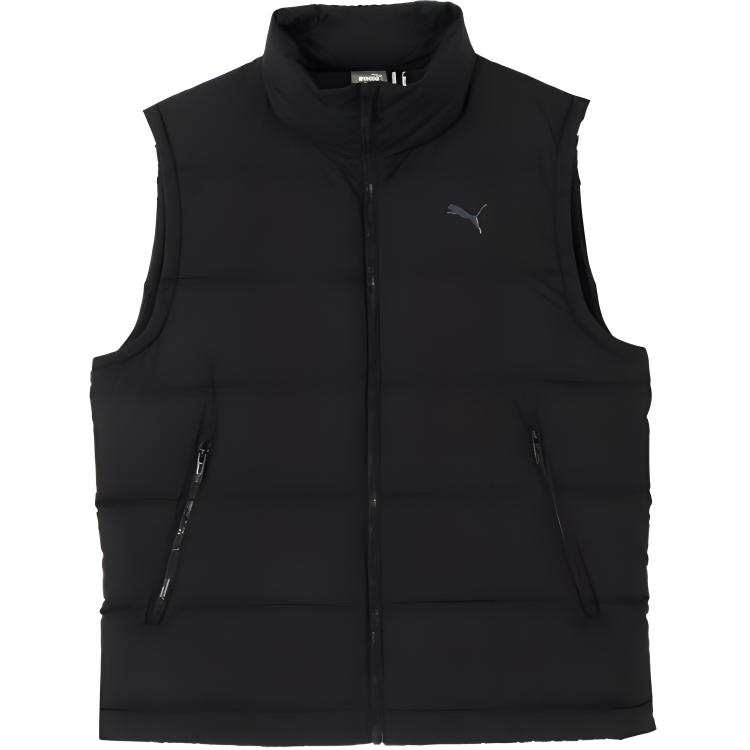 PUMA PUMA Vests Men's Black Stand Collar Moderate Other