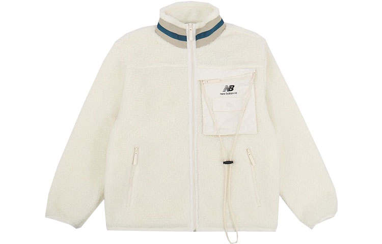 New Balance New Balance Lifestyle Casual Collection Velvet Jackets Unisex White Stand Collar Moderate