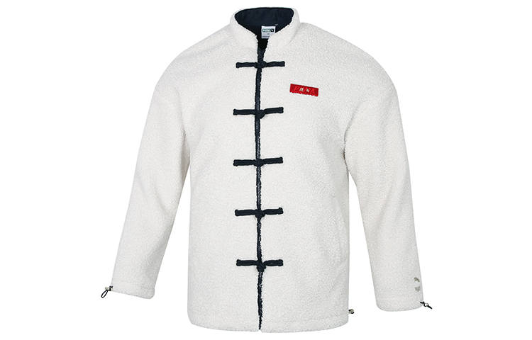 PUMA PUMA Velvet Jackets Men's White Stand Collar Moderate
