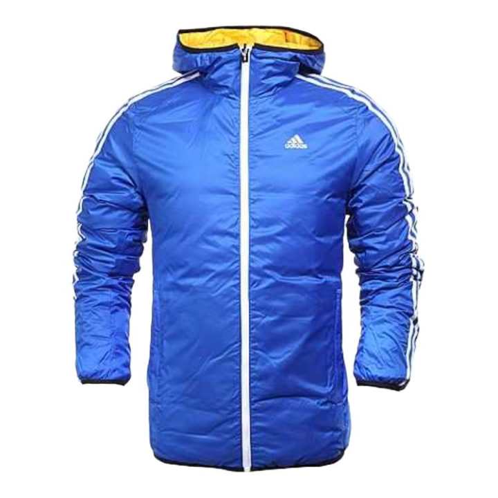 Adidas Adidas Down Jackets Men's Blue Hooded Moderate