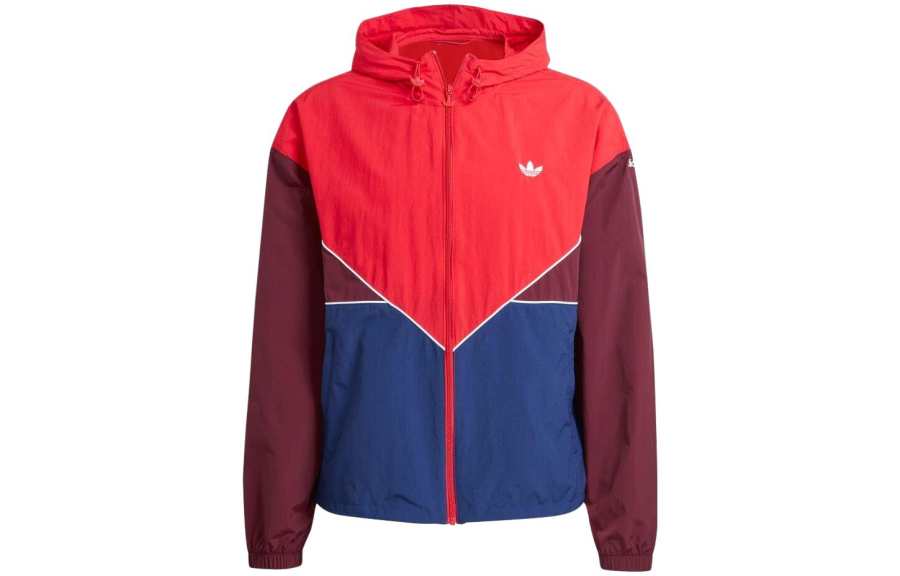 Adidas Originals Jackets Men's Red Blue Hooded Moderate Other