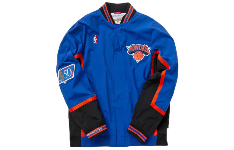 Mitchell Ness Mitchell Ness 75th Anniversary New York Knicks Mitchell Ness Hardwood Classics bomber jacket