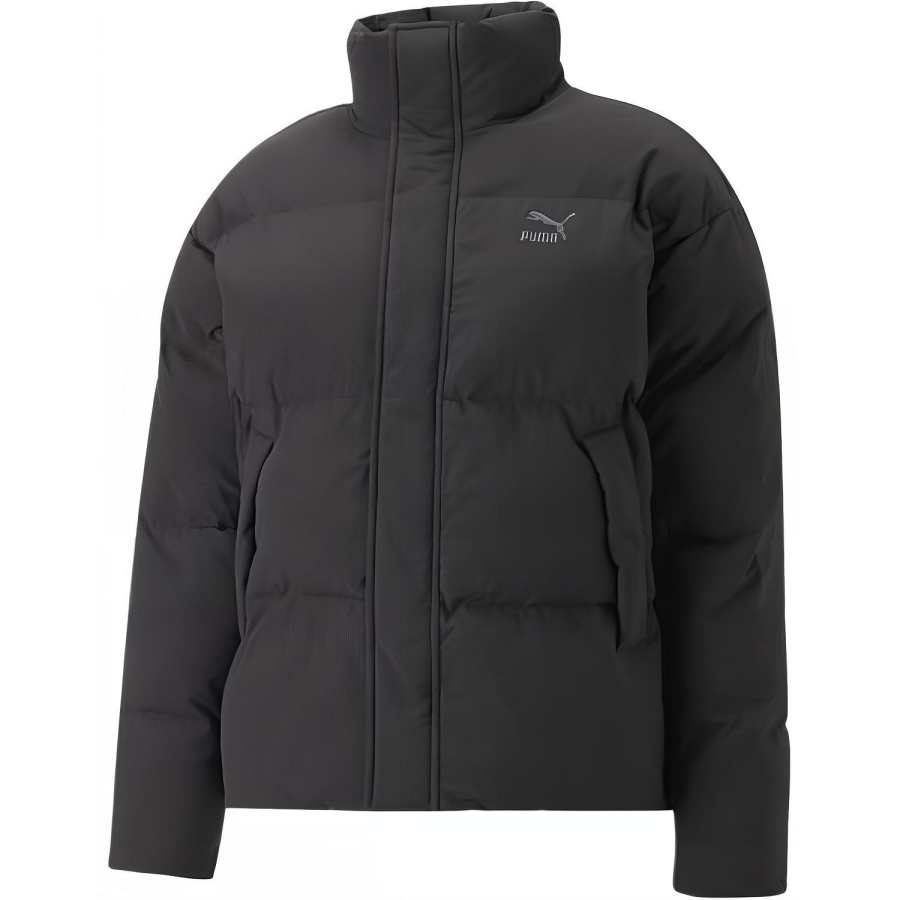 PUMA PUMA Puffer Jackets Men's Black Stand Collar Moderate Padded Puffer Jacket