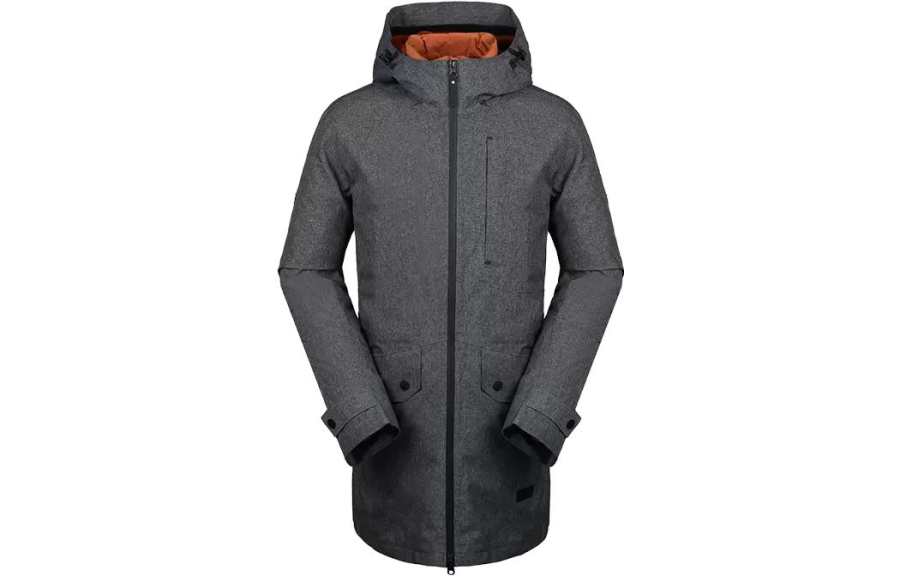 JACK WOLFSKIN Coats Men's Black Floral Gray Hooded Moderate Other