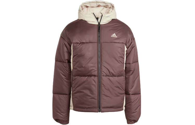 Adidas Adidas Puffer Jackets Men's Contour Brown Hooded Thickened Puffer Jacket