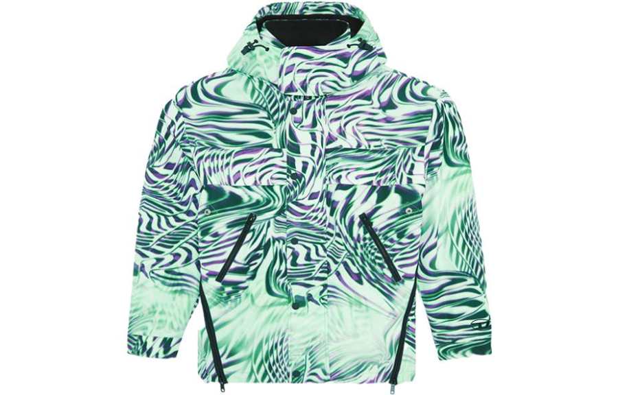 DIESEL FW22 Puffer Jacket Unisex Black White Green