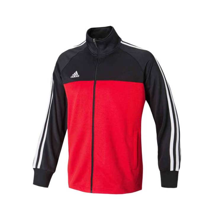 Adidas Adidas Jackets Unisex Black Red Patchwork Stand Collar Moderate Other