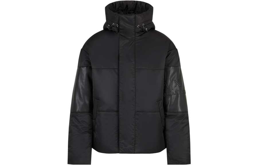 ARMANI EXCHANGE 【Best of: PromotionsPrevious Season】logo-embossed hooded padded jacket
