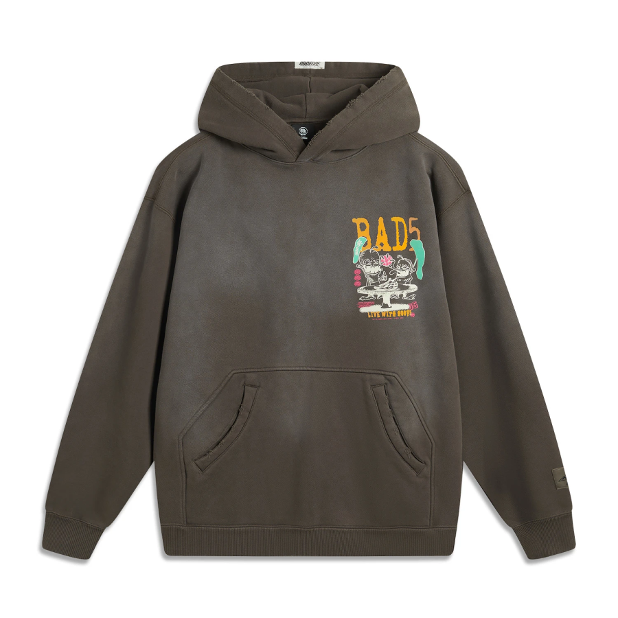 Li-Ning Li Ning Basketball Collection BadFive Collection Sweatshirt Men's Slate Umber