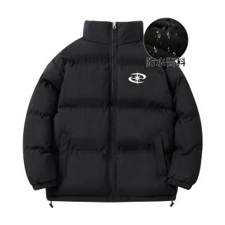 PUNCTILIOUS Puffer Jacket Coat Unisex Black