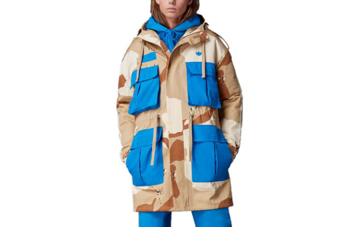 Adidas Adidas Jackets Men's Khaki Hooded Thickened Workwear