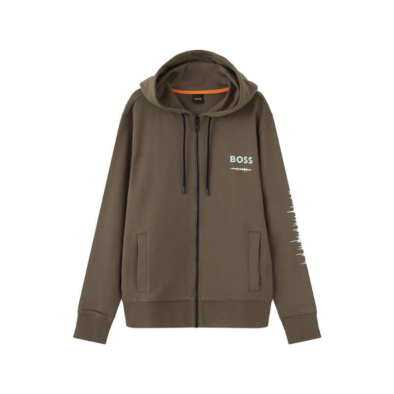 HUGO BOSS Graphic-print Zip-up Hoodie