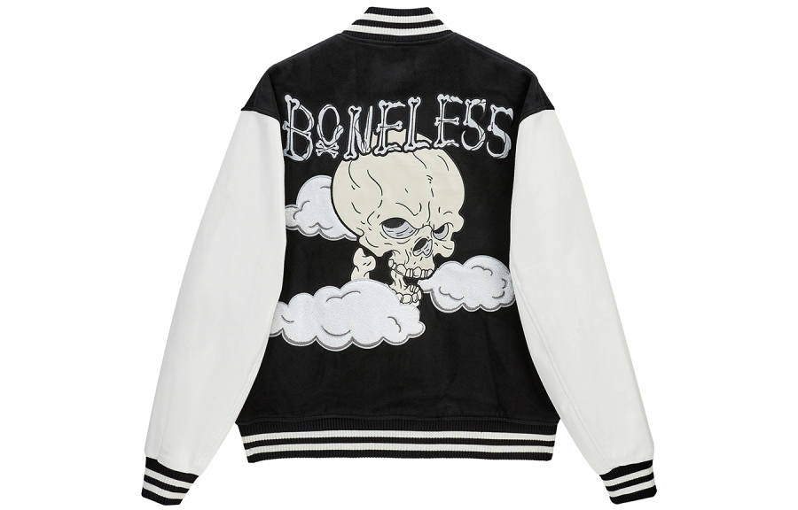 BONELESS BONELESS Skeleton Pattern Unisex Baseball Jersey