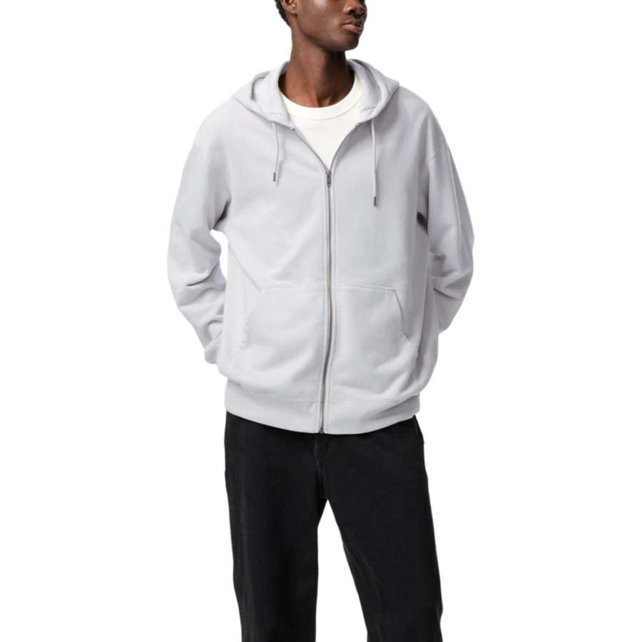 UNIQLO Sweatshirts Unisex Gray Hooded Moderate Cardigan