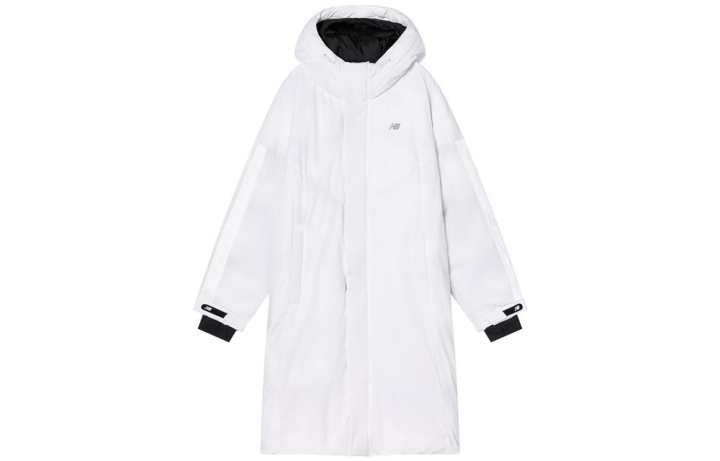 New Balance New Balance Puffer Jackets Men's White Hooded Moderate