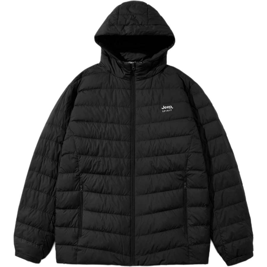 JEEP SPIRIT Down Jackets Men's Hooded Moderate Quilted Down Jacket
