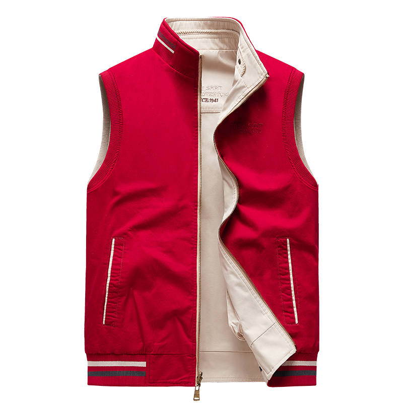 JEEP SPIRIT Vests Unisex Stand Collar Moderate Workwear