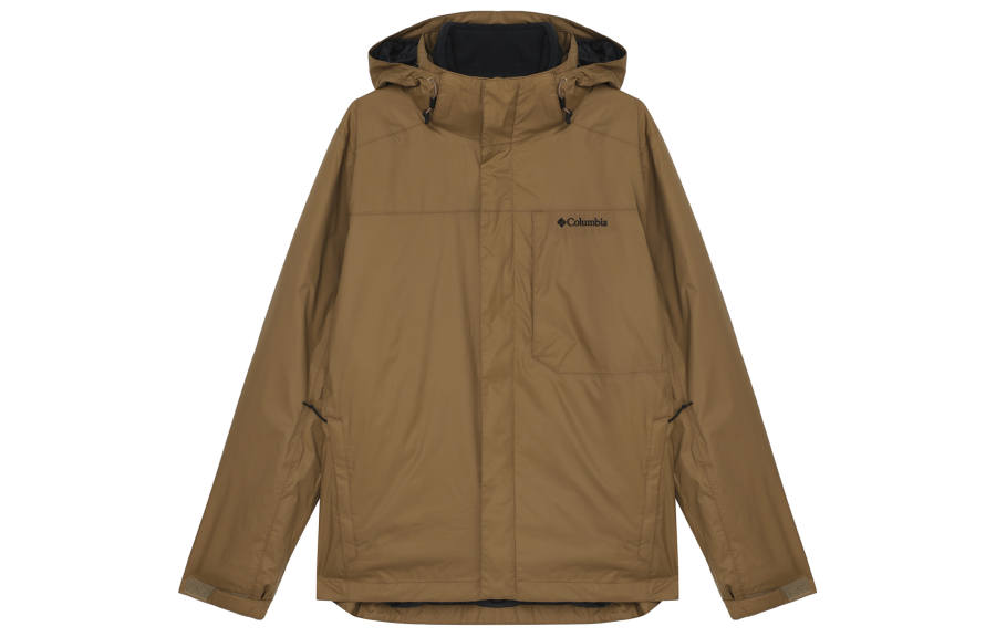 Columbia Hiking Outdoor Hiking Thermal Windbreaker Jacket Men's Brown