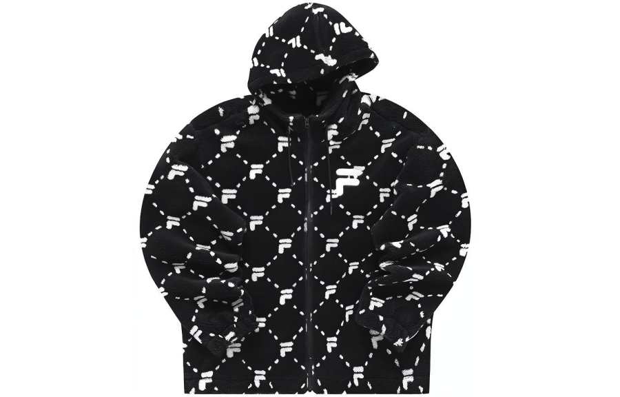 FILA FUSION Velvet feel Coat Unisex Pitch Black