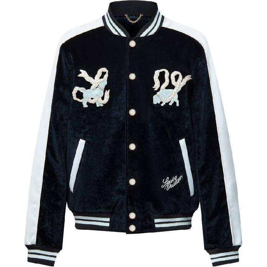 LOUIS VUITTON Denim VeLOUIS VUITTONet Souvenir Jacket