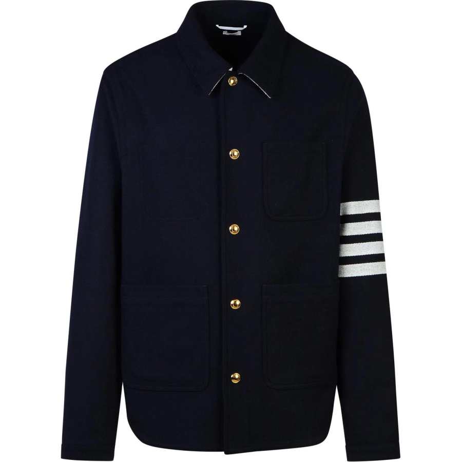 THOM BROWNE THOM BROWNE Stripe Detailed Buttoned Jacket
