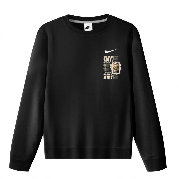 Nike Nike Sweatshirts Unisex Black Crew Neck Moderate Regular