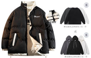 STNW Puffer Jackets Unisex Stand Collar Thickened Reversible