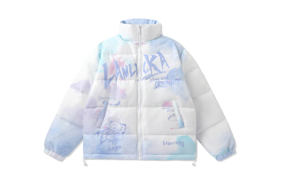 LAMLICKA LAMLICKA Down Jackets Unisex Stand Collar Without Hood Thickened Puffer Jacket