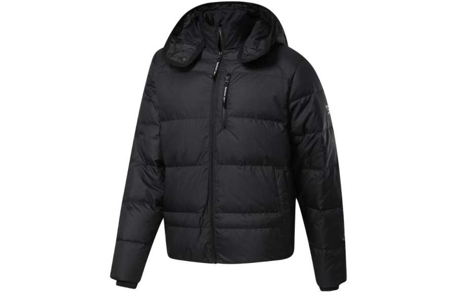 Reebok Reebok Down Jackets Men's Black Hooded Moderate Down Jacket