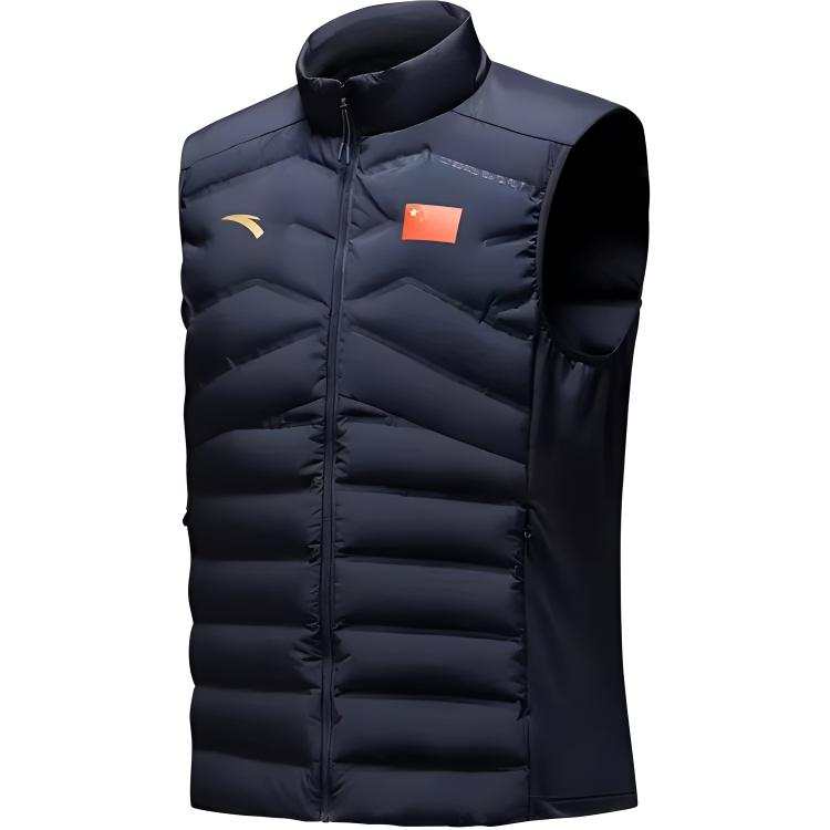 ANTA ANTA Down Vests Unisex Legend Blue Stand Collar Thin Other