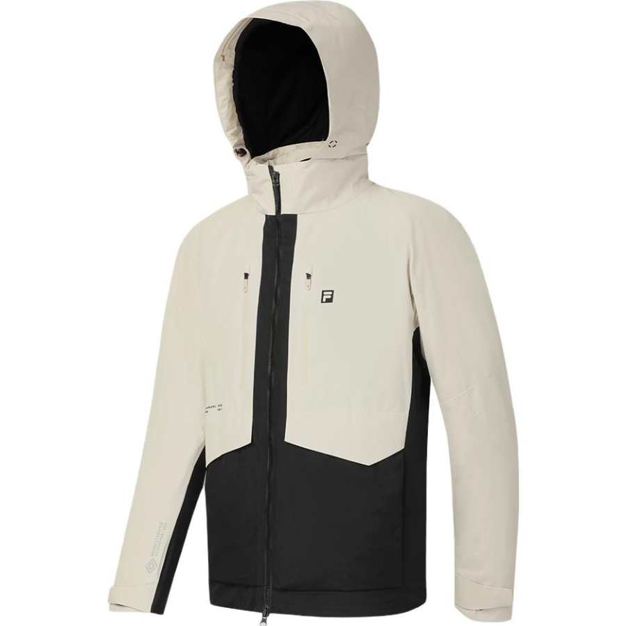 FILA Puffer Jackets Men's Oat Hooded Moderate Other