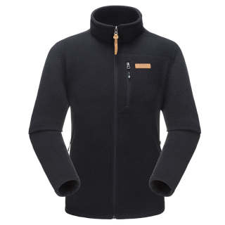 ALPINT MOUNTAIN Solid Color Stand Collar Long Sleeved Fleece Tops Thickened And Fleece Lined Velvet feel Coat Men's