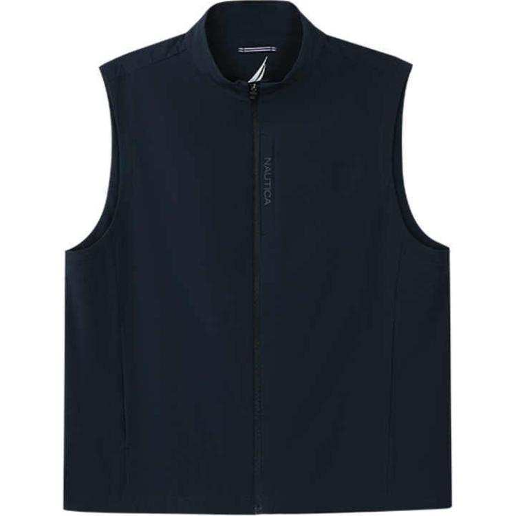 NAUTICA Vests Men's 4NV Navy Blue 243 Stand Collar Moderate Other