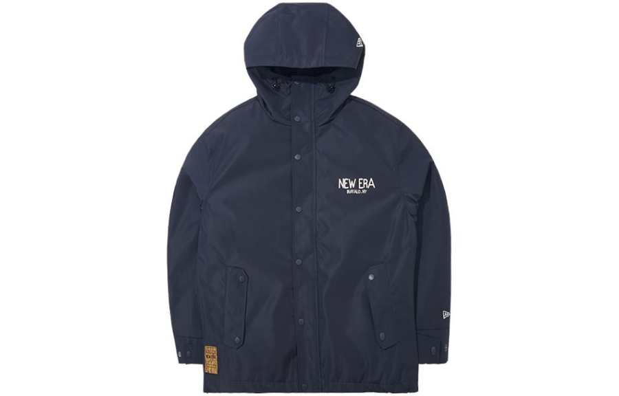 New Era Jackets Men's Navy Blue Hooded Thickened Other