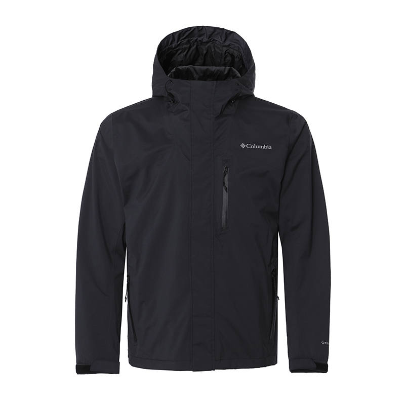 Columbia City Outdoor Collection Windbreaker Jackets Men's Black Hooded Moderate