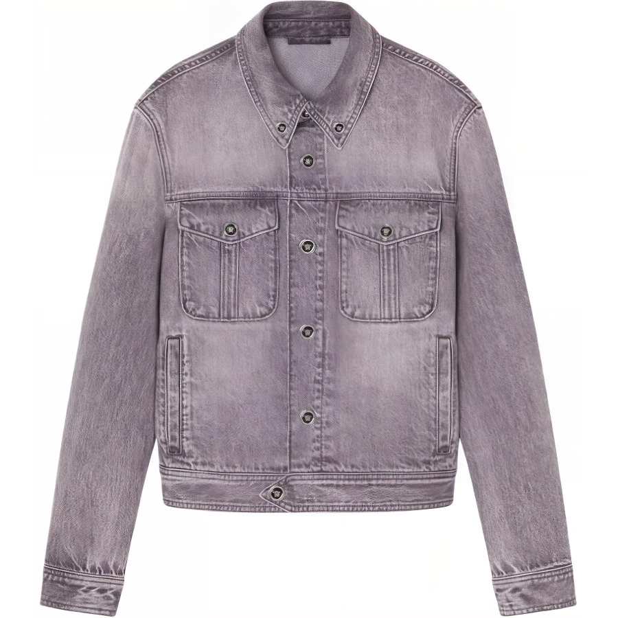 VERSACE VERSACE Medusa Head Buttons Long Sleeved Denim Jacket