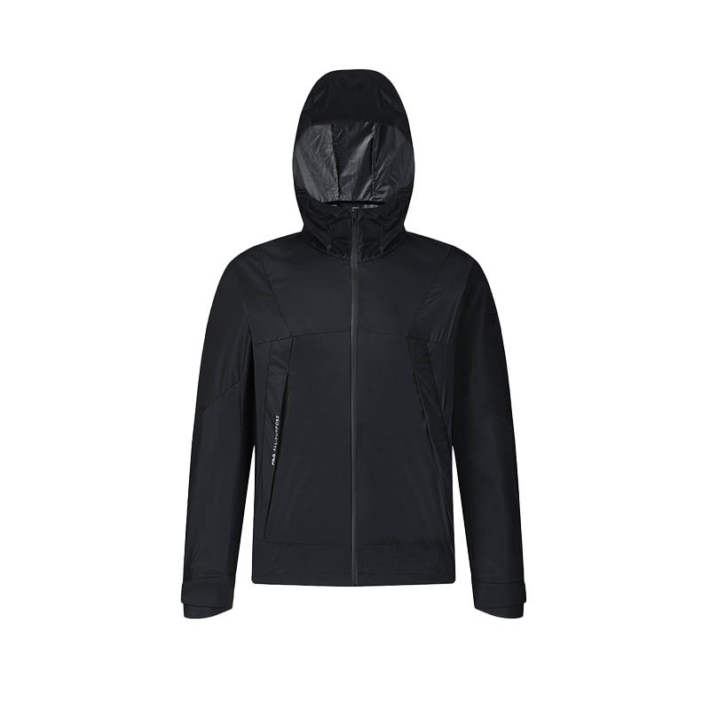FILA Jackets Men's Pitch Black Hooded Moderate Soft Shell