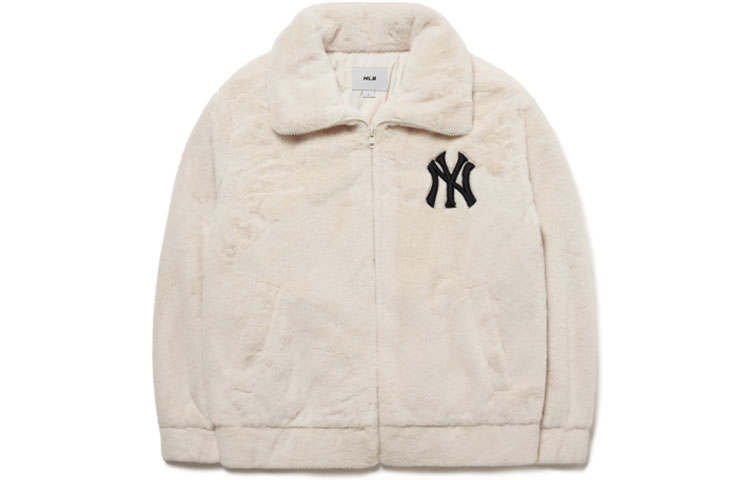 MLB MLB Base Logo Velvet Jackets Unisex White Lapel Moderate