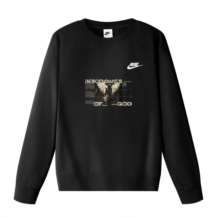 Nike Nike Sweatshirts Unisex Black Crew Neck Moderate Regular