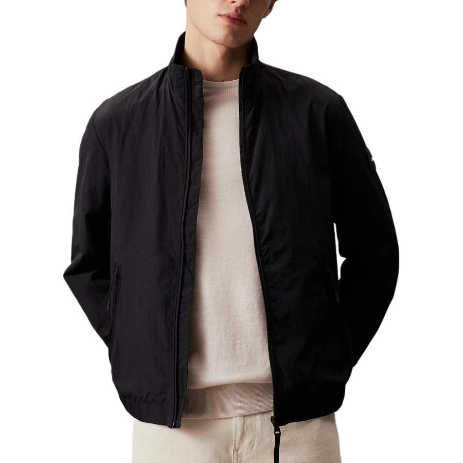 Calvin Klein Crinkled-finish Zip-up Jacket