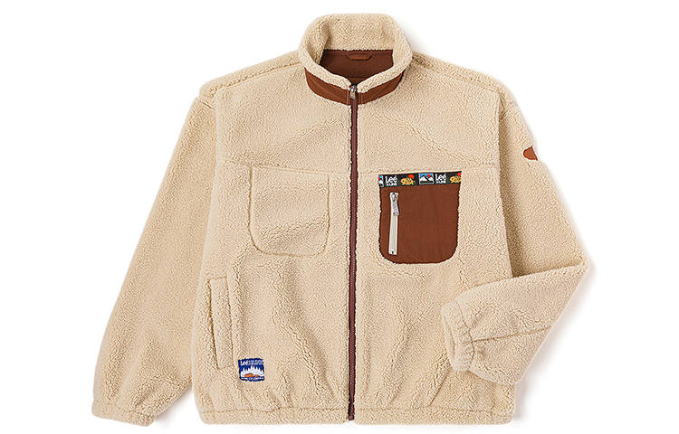 Lee Lee Puffer Jackets Men's Beige Stand Collar Moderate Other